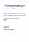 Test Exam For Cpi Certification Training  With Verified Solution (Graded)