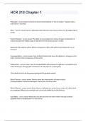 HCR 210 Chapter 1 with 100&percnt; correct answers