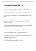 EDU230 Liberty University -Ethics Final Exam HCR 210 correctly answered graded A&plus;