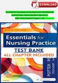 Test Bank for Essentials for Nursing Practice 9th Edition All Chapters Verified Updated 2024 ISBN:9780323481847 PDF
