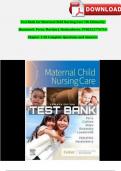 Test Bank For Maternal Child Nursing Care 7th Edition by Shannon E. Perry, Marilyn J. Hockenberry, Mary Catherine Cashion Chapter 1-50 Complete Guide VERIFIED COMPLETE UPDATE 2024 ISBN: 9780323809092 PDF