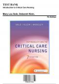 Test Bank for Introduction to Critical Care Nursing, 7th Edition by Mary Lou Sole, 9780323377034, Covering Chapters 1-21 | Includes Rationales