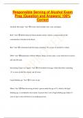 RBS Alcohol Exam Booklet |100% Correct Pass|