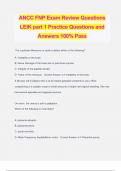 ANCC FNP Exam Review Questions LEIK part 1 Practice Questions and Answers 100% Pass