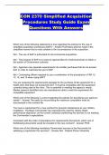CON 2370 Simplified Acquisition Procedures Study Guide Exam Questions With Answers