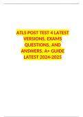  ATLS POST TEST 4 LATEST VERSIONS, EXAMS QUESTIONS, AND ANSWERS, A+ GUIDE LATEST 2024-2025 