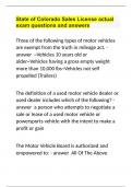 State of Colorado Sales License actual exam questions and answers&period;