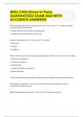 WGU C202&colon;&lpar;Know to Pass&rpar; GUARANTEED EXAM 2024 WITH ACCURATE ANSWERS
