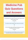 Medicine Pub Quiz Questions and Answers