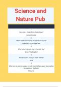 Science and Nature Pub Questions with 100% Correct Answers | Verified | Latest Updated 2024