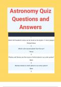 Astronomy Quiz Questions and Answers