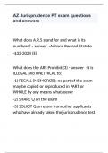 AZ Jurisprudence PT exam questions and answers.