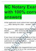NC Notary Test with 100% correct answers