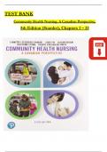 Stamler and Yiu's, Community Health Nursing A Canadian Perspective, 5th Edition TEST BANK, Verified Chapters 1 - 33, Complete Newest Version