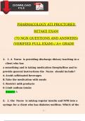 2023 Pharmacology ATI Proctored Retake 2 Exam With 70 NGN Questions And Answers, Verified Newest Version Updated 2024