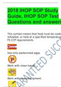 2018 IHOP SOP Study Guide, 2018 IHOP SOP Test Questions and answers
