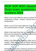 IHOP SOP BOH (Questions Only) exam questions and answers 2024