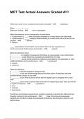 MOT Test Actual Answers Graded A&excl;&excl;&excl;