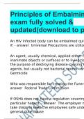 Principles of Embalming 1 exam fully solved & updated(download to pass)