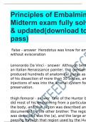 Principles of Embalming Midterm exam fully solved & updated(download to pass)