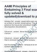 AAMI Principles of Embalming 3 Final exam fully solved & updated(download to pass)
