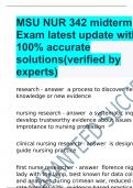 MSU NUR 342 midterm Exam latest update with 100% accurate solutions(verified by experts)
