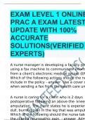 Exam Level 1 Online Prac A Exam latest update with 100&percnt; accurate solutions&lpar;verified by experts&rpar;