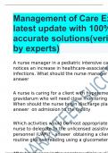 Management of Care Exam latest update with 100&percnt; accurate solutions&lpar;verified by experts&rpar;