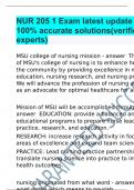 NUR 205 1 Exam latest update with 100&percnt; accurate solutions&lpar;verified by experts&rpar;