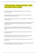 TCM 226 FINAL EXAM 2024 WITH 100&percnt; ACCURATE SOLUTIONS