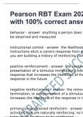 Pearson RBT Exam 2021 with 100% correct answers 2024.