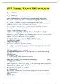 SBB Genetic&comma; Rh and RBC QUESTIONS AND ANSWERS