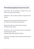 PA Pesticide Applicator Exam Core Info QUESTIONS & ANSWERS 2024 ( A+ GRADED 100% VERIFIED)