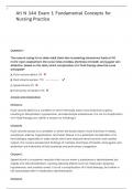 Ati N 144 Exam 1 Fundamental Concepts for Nursing Practice