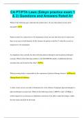 CA PT&sol;PTA Laws &lpar;Edsyn practice exam 1 & 2&rpar; Questions and Answers Rated A&plus;