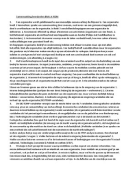 Samenvatting Blok A leerdoelen regie en management