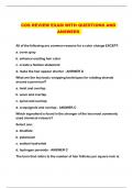 COS REVIEW EXAM WITH QUESTIONS AND ANSWERS 