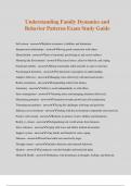 Understanding Family Dynamics and Behavior Patterns Exam Study Guide