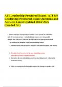 ATI Leadership Proctored Exam &sol; ATI RN Leadership Proctored Exam Questions and Answers Latest Updated 2024&sol; 2025&period;