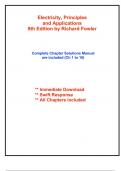 Solutions for Electricity, Principles and Applications, 9th Edition Fowler (All Chapters included)