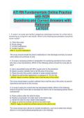 RECENT ATI RN Fundamentals Online Practice with NGN Questions and Correct Answers with Rationale 