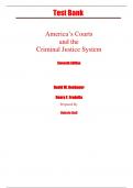 Test Bank for America's Courts and the Criminal Justice System 11th Edition By David Neubauer, Henry Fradella (All Chapters, 100% Original Verified, A+ Grade)