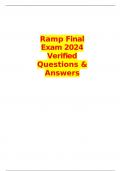 Ramp Final Exam 2024 Verified  Questions & Answers