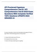 ATI Proctored Capstone  Comprehensive Test B / ATI  Comprehensive Test B 2023 Exam  Questions With Complete Verified  100% Solutions UPDATE 2024  GRADED A+