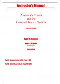 Instructor Manual for America's Courts and the Criminal Justice System 11th Edition By David Neubauer, Henry Fradella (All Chapters, 100% Original Verified, A+ Grade)