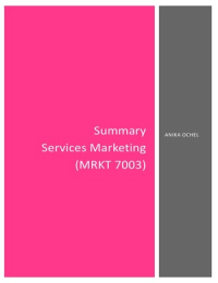 Summary Services Marketing