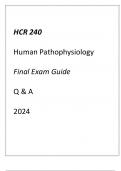 (ASU Online) HCR 240 Human Pathophysiology Final Exam Guide Q & A 2024.