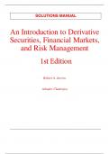 Solutions Manual for An Introduction to Derivative Securities, Financial Markets, and Risk Management 1st Edition By Robert Jarrow, Arkadev Chatterjea (All Chapters, 100% Original Verified, A+ Grade)
