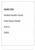 (UMGC) NURS 350 Global Health Issues Final Exam Guide Q & A 2024