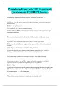 Promulgated Contracts TOP Exam Guide  Questions and CORRECT Answers